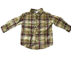 Janie and Jack baby boys size 12-18 month plaid button down shirt